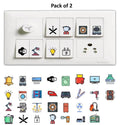 3D Premium Switch Stickers (298 Stickers) Pack of 2